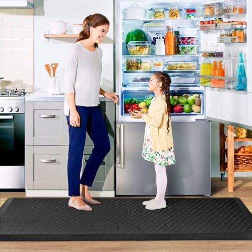 HappyTrends Kitchen Floor Mat - 4/5 Inch Thick Anti-Fatigue Kitchen Rug