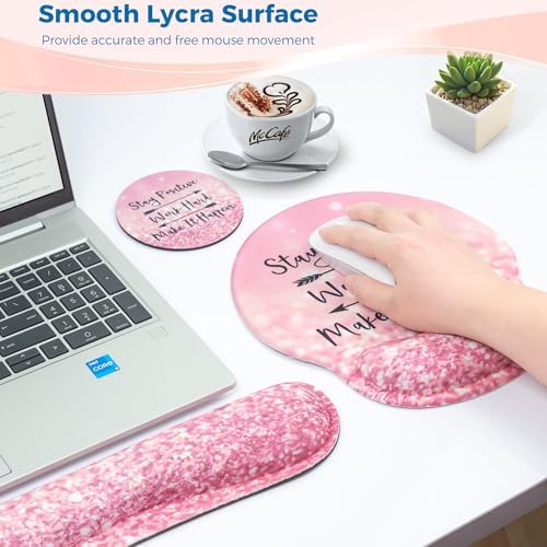 Mouse Pad and Keyboard Wrist Rest Support,Ergonomic Mouse Pad Set
