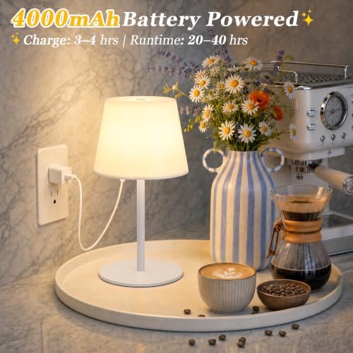Shower Lamp Rechargeable Waterproof Lamp, Cordless Table Lamp for Bathroom