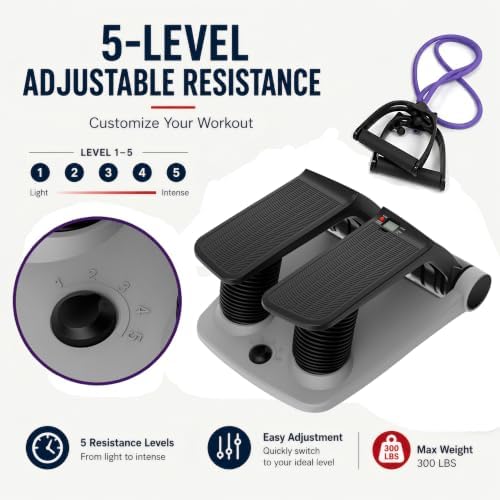 Air Stepper Machine with Resistance Bands