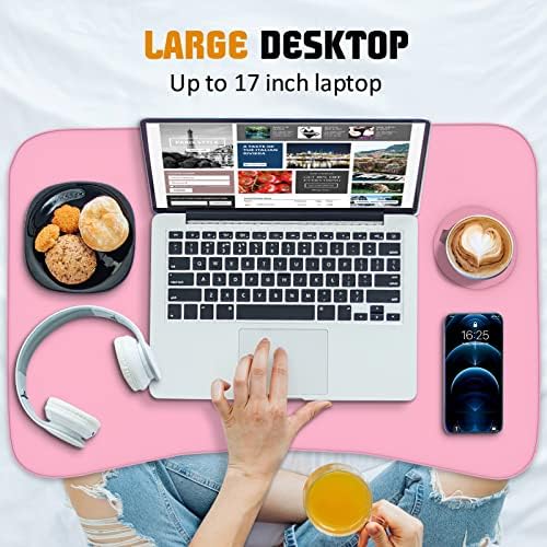 Fayquaze Lap Laptop Desk, Portable Foldable Laptop Bed Table with Storage Drawer and Cup Holder, Lap Desk Lap Bed Stand Tray Table Serving Tray for Eating, Reading and Working