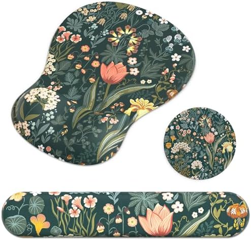Ergonomic Mouse Pad with Wrist Rest and Keyboard Wrist Rest, Gel Mousepad