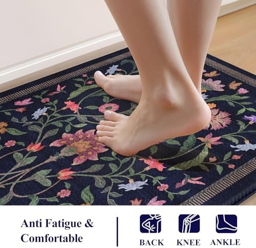 Collive Kitchen Mats Cushioned Anti Fatigue, Kitchen Rugs Sets of 2