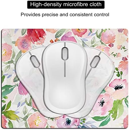 Small Mouse Pad Cute, Mini Mouse Pads for Wireless Mouse and Laptop, Travel Mousepad with Designs - Colorful Floral, Portable Mousepads - 5.5 x 7 in, Desk Decor for Women