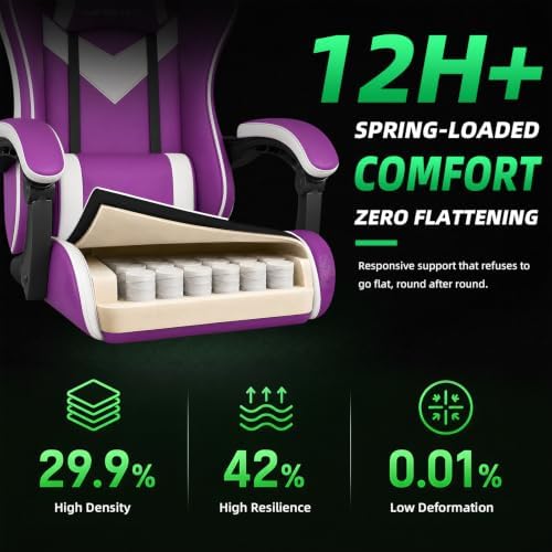 Gaming Chair Ergonomic Gamer Computer Office Chair,Footrest Lumbar Support