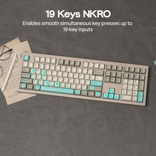 MechLands Aula S102 Membrane Gaming Keyboard w/Number Pad, 100% Full Size