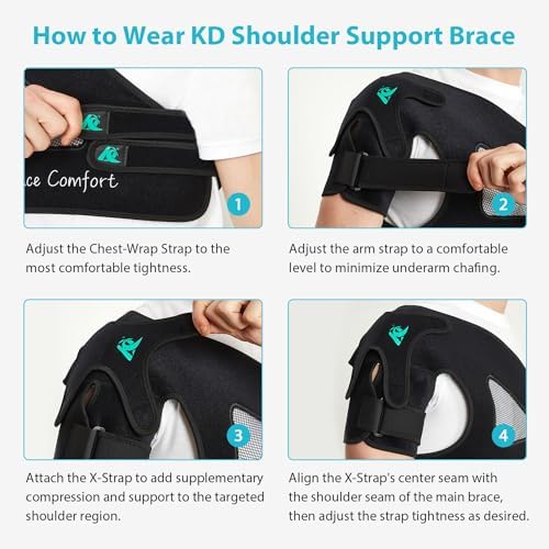 KD Shoulder Brace for Rotator Cuff, AC Joint Relief (Left Shoulder, Small)