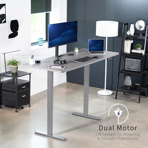 VIVO Dark Gray 71 x 30 in Standing Desk, DESK-KIT-E2G7G