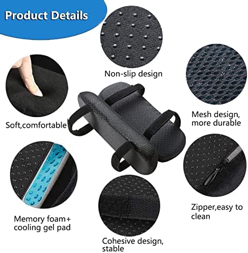 Big Ant Chair Armrest Pads,2 Pack Memory Foam Arm Rest Office Chair Armrest Pads Comfy Gaming Chair Arm Rest Covers for Elbows and Forearms Pressure Relief