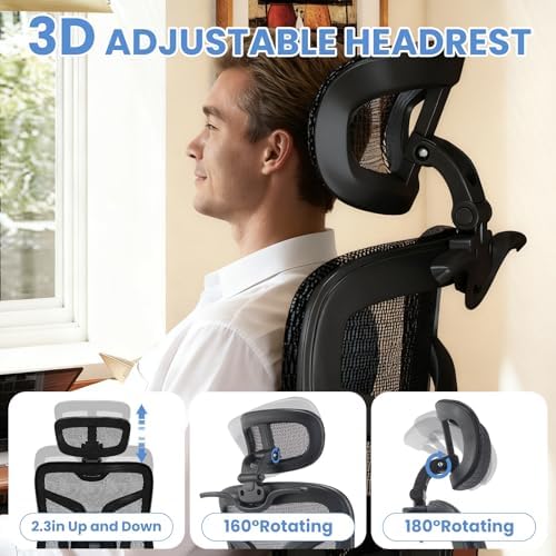 MOJAY Ergonomic Office Chair with Footrest and Lumbar Support