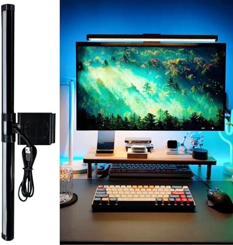 Computer Light Bar 3 – Colors Adjustable Lamp Anti, Glare Screen Lights Monitor, Office Home Table Dorm College | Monitr for Office Home Table Dorm College Workbench Cubicle Desk