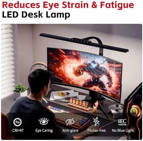 24W LED Desk Lamp with Clamp, 2100LM Ultra Bright Architect Desk Light