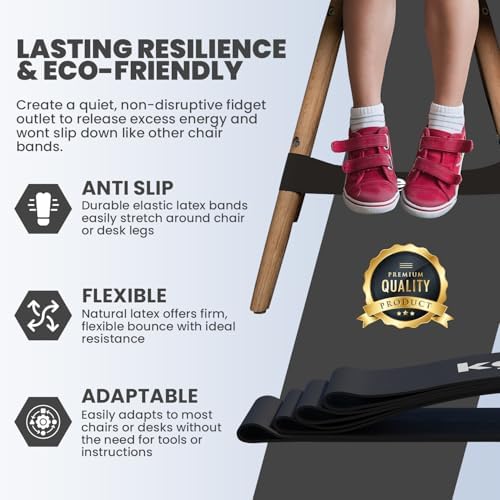 Chair Bands for Kids with Fidgety Feet, Desk Bands for Classroom