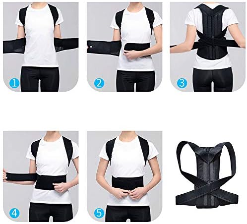 Posture Corrector for Men and Women Adjustable Posture Brace Provides Lumbar & Back Support Shoulder and Clavicle Lower and Upper Back Kyphosis Posture Device.Corrects Slouching & Bad Posture (XL)