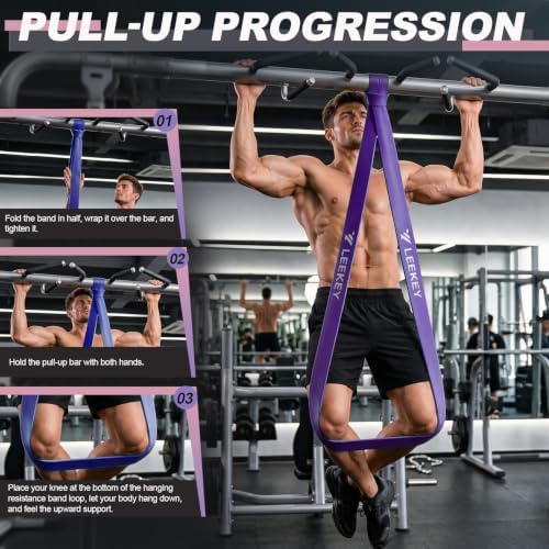 LEEKEY Resistance Bands Set for Pull Up Assistance & Exercise