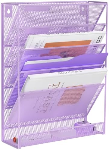 Kuntine.B Wall File Organizer Office Hanging Magazine Holder Wall File Organizer for Office Home