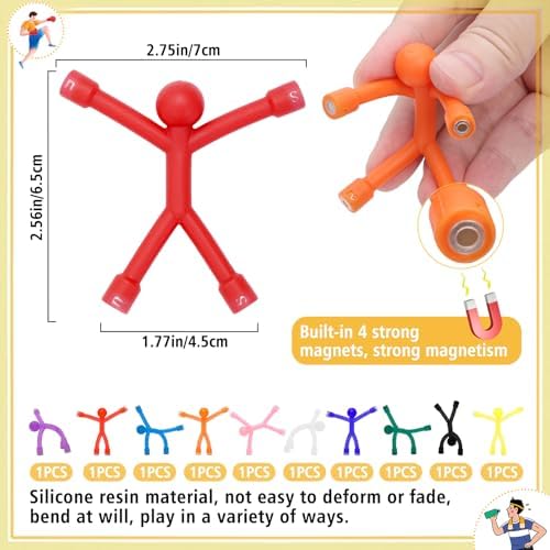 10Pcs Magnetic Travel Toys, Magnets Men for Kids, Cute Magnetic People