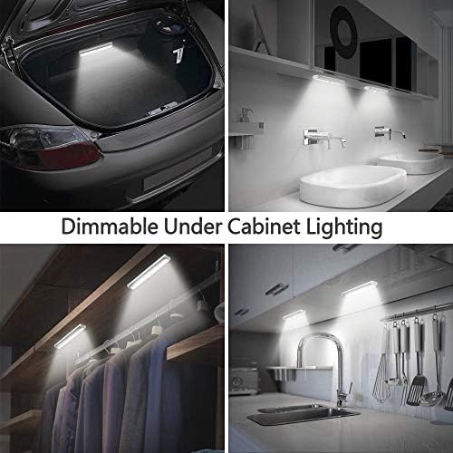 Dimmable Under Cabinet Lighting, 3 Color Temperature Portable USB Reading Strips Craft Light Eye-Care LED Desk Reading Lamp Light Great for Craft Table, Pianos, Music Stands, Kitchen, Shelf
