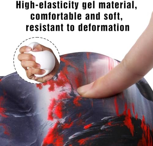 Ergonomic Mouse Pad with Wrist Rest - Gel Wrist Support Mousepad with Non-Slip PU Base for Computer, Laptop, Office & Home