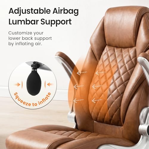NEO CHAIR Executive Leather Chair, Ergonomic Office Chair, Lumbar Support
