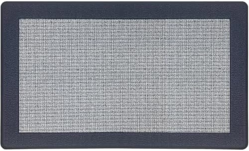 PowerSellerUSA Anti-Fatigue Clarke Comfort Floor Mat, Non-Slip Cushioned Standing Mat, ECO PVC Foam, Easy to Clean, for Kitchen, Bathroom, Living Room & Office Standing Desk, 18" x 30", Navy