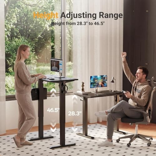 YDN Electric Standing Desk, 40x24 Inch, Black