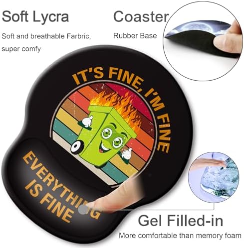 Ergonomic Mouse Pad with Wrist Rest Support,Gel Mouse Pads for Desk
