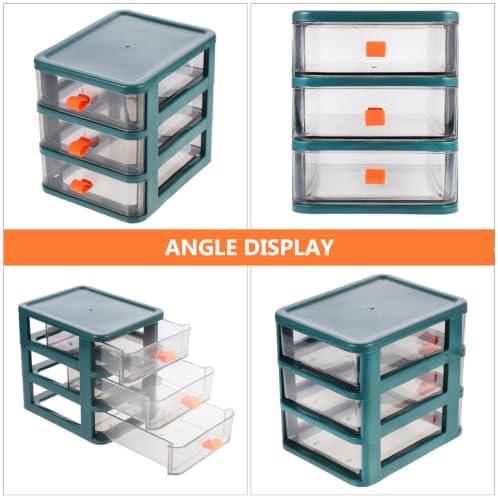 Transparent Desktop Storage Box 3 Layer Drawer Organizer