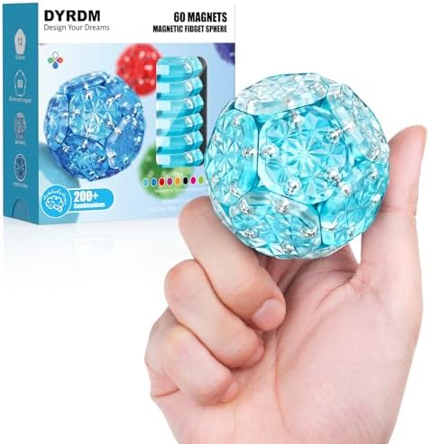 Magnetic Fidget Sphere, Adult Fidget Toy for Focus & Stress Relief