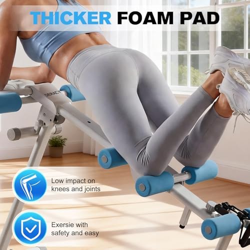 DERACY Ab Workout Machine Adjustable Ab Trainer Abdominal Trainer for Home Gym Foldable Ab Crunch Machine for Core 440 LBS