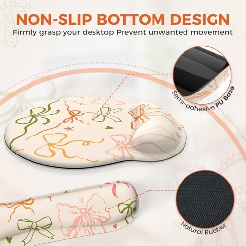 iCasso Desk Pad Mat, Large Mouse Pad and Keyboard Wrist Rest Set