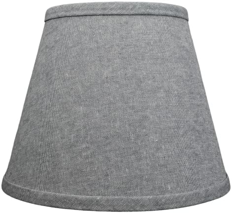FenchelShades.com Lampshade 6" Top Diameter x 10" Bottom Diameter x 8" Slant Height 6x10x8" with Spider Attachment Diameter 0.4 Inch for Lamps with a Harp (Couture Steel)