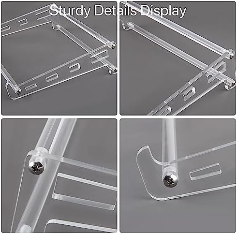 Acrylic Laptop Stand for Desk, Clear Ventilated Computer Stand Holder for Desk, Ergonomic Acrylic Sturdy Laptop Riser Compatible with MacBook Air Pro Dell Lenovo Thinkpad ASUS 9-16 Inch