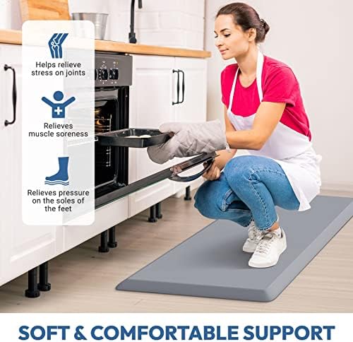 4/5 Inch Thick Kitchen Mat - Cushioned Anti Fatigue Mat for Kitchen Floor