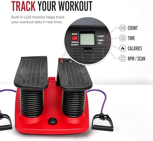 Air Stepper Machine with Resistance Bands