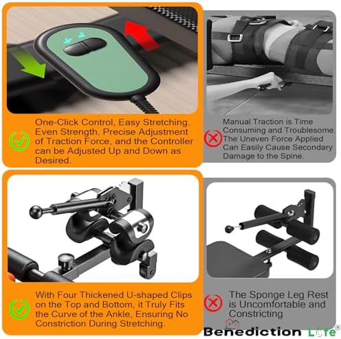 Spinal Decompression Machine Decompression Table for Back Pain Relief & Motorized Spine Decompression Device, Spinal Stretching Device for Herniated Disc and Sciatica Relief, Posture Correction(Plus)