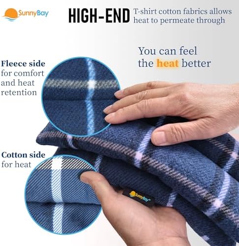 SunnyBay Microwavable Heating Pad, Neck and Shoulder Wrap, 26x4 inch, Ocean