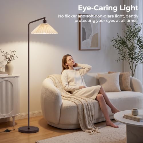 Floor Lamps for Living Room & Bedroom, 63" Modern Tall Standing Lamp, 3CCT