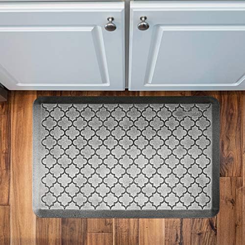 WellnessMats Trellis Collection Anti-Fatigue Floor Mat, Polyurethane – Ergonomic Support Pad for Home, Kitchen, Garage, Office Standing Desk – Water Resistant - Made in USA