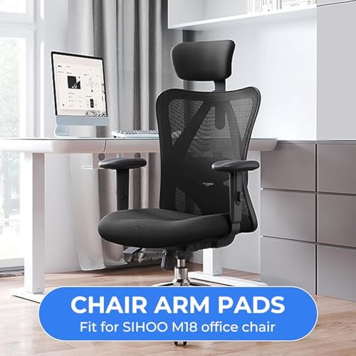 Armrest Pads Replacement for Sihoo M18 Chair -Ergonomic Chair armrest Parts, arm Pads caps for SIHOO M18 Chair,Black