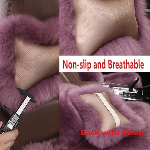Car Headrest Pillow Plush Protector Neck Rest Pillows, Red