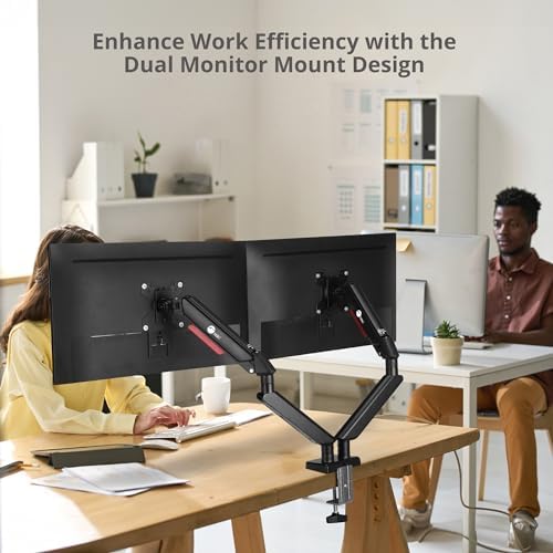 SIIG Dual Monitor Arm, 13"-32", 22 lbs, VESA 75/100, CE-MT3Y11-S1