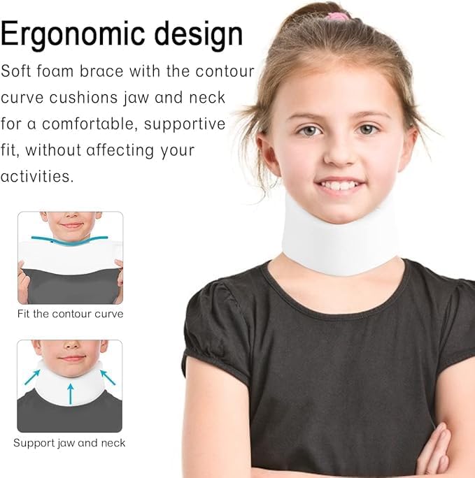 Kids Neck Brace for Whiplash & Torticollis, Soft Foam Collar Stabilize