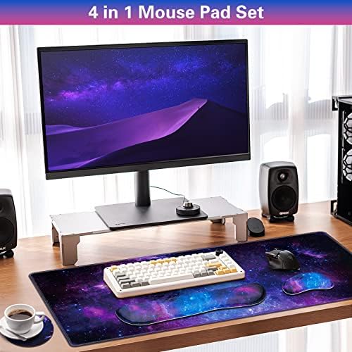 Canjoy Desk Mat with Wrist Rest, Keyboard and Mouse Pad Wrist Support Pad ﻿