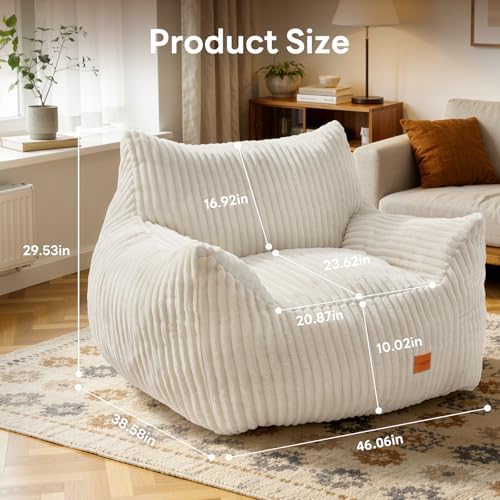 Giant Bean Bag Chair, Oversized Bean Bag Couch for Adults