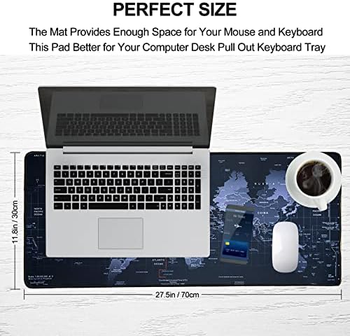 Large Gaming Mouse Pad with Stitched Edges,[27.5x11.9In] Extended Mouse Pad with Non-Slip Natural Rubber Base for Gamer/Desktop/Office/Home-70x30 DiTu
