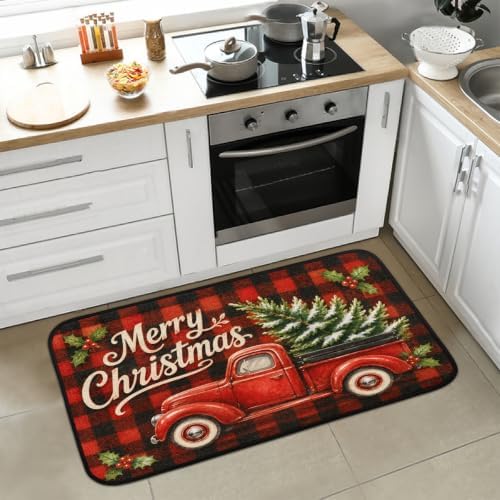 Christmas Door Mat Non-Slip Kitchen Rug Entrance Welcome Mat C-2