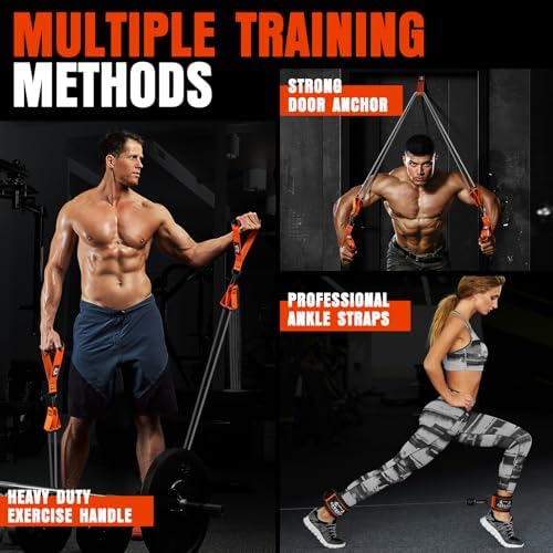 Heavy Resistance Bands for Working Out, 300LBS Exercise Bands with Handles