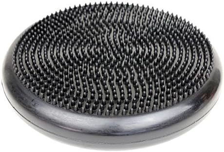 Cando-30-1870 CanDo Inflatable Balance Disc for Balance Training, Proprioception, Strengthening Lower Extremities, Posture, Back Pain, Stress Relief, Restlessness and Anxiety. Black, 14” Diameter