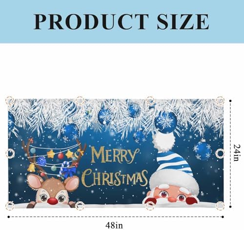 Santa Claus Magnetic Fluorescent Light Covers for Ceiling Lights 2 x 4 Feet,Christmas Elk Cartoon Pine Tree Leaves Blue Office Classroom Kitchen Drop Ceiling Light Covers Filters Shade Panel 3 Packs